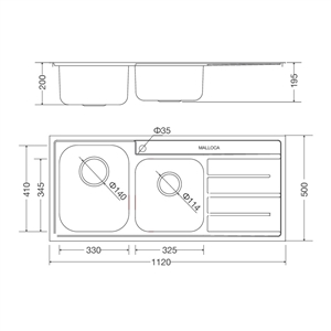 Chậu rửa chén Malloca MS 1027R NEW